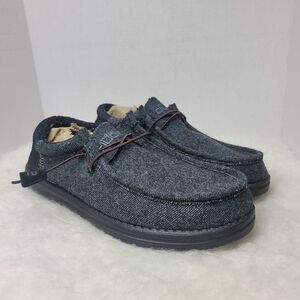 Hey Dude Men's Wally Funk Wool Black Aztec  Men’s Shoes Size 9 US 42 EUR